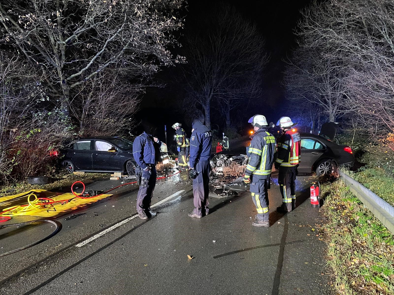 Zwei Verletzte nach Verkehrsunfall, Foto: Feuerwehr Bergheim